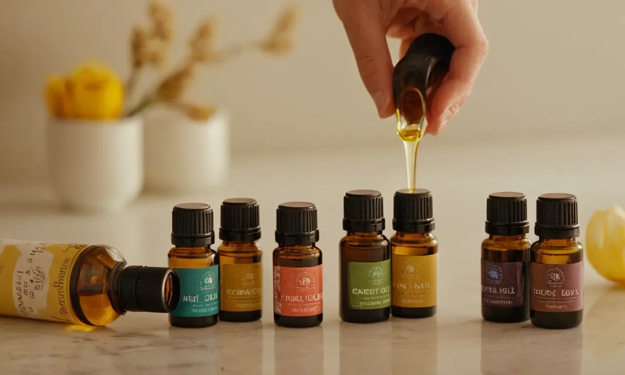 Instrucciones de uso seguro para aceites esenciales para la salud oral.